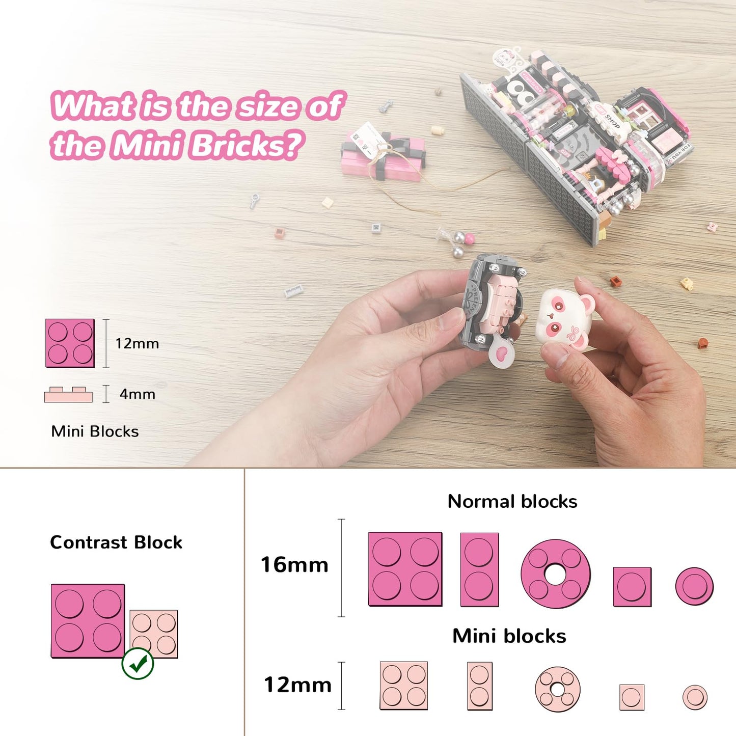 Street View Gift Shop Mini Building Blocks  MOC Creative Building Toys Cute Panda Animals Building Set for Girls 6-12  Simulation Architecture Construction Toy  Gift Idea for Kids mature-themeds (938 PCS)