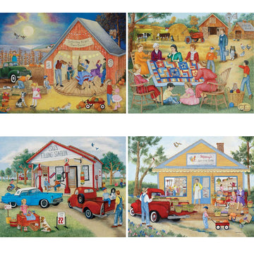 Bits And Pieces - 4-In-1 Multi-Pack - 500 Piece Jigsaw Puzzles For Adults - 500 Pc Large Piece Puzzle Set Bundle By Artist Kay Lamb Shannon - 16'X 20'