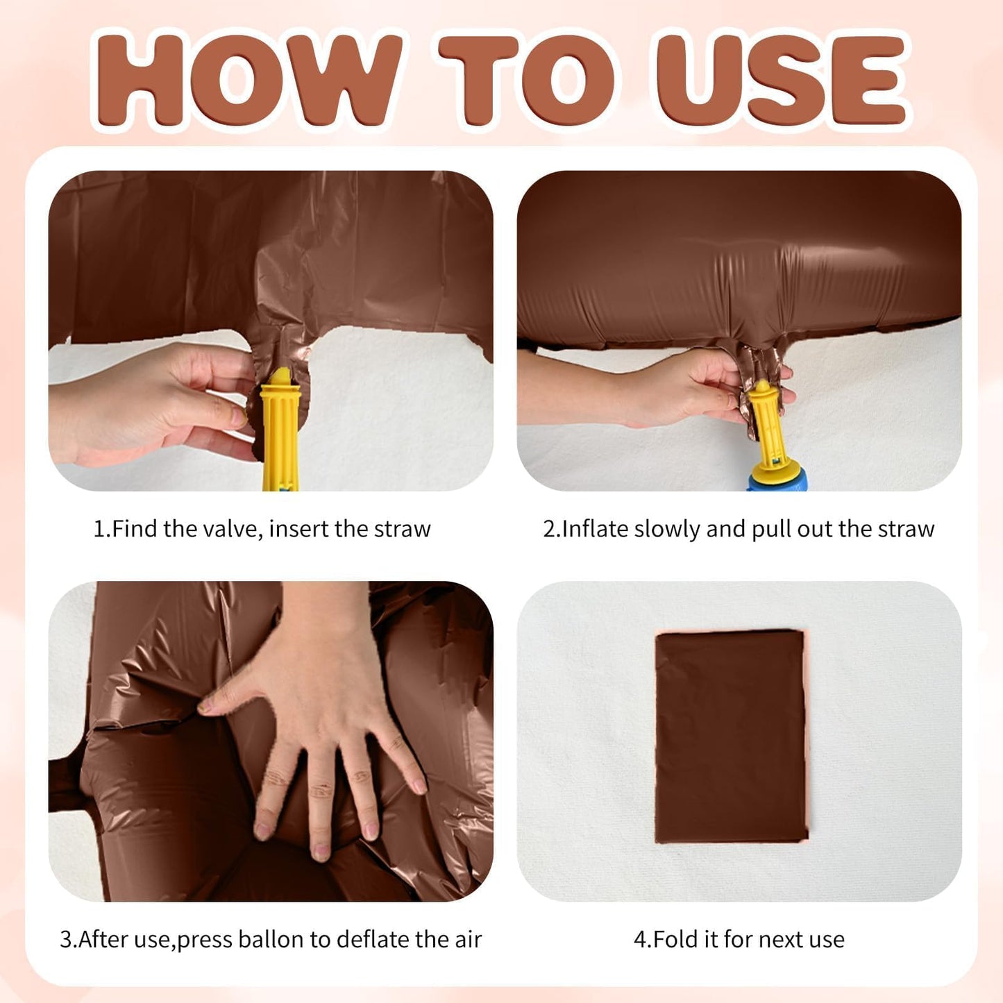 12 Pcs Heart Balloons, 18 inch CreamBrown Heart Shaped Balloons, Big Heart Helium Balloons, Neutral Heart Foil Balloons for Wedd