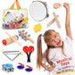Toddler Educational & Musical Percussion For Kids & Children Instruments Set 21 Pcs – With Tambourine, Maracas, Castanets & More – Promote Fine Motor Skills, Enhance Hand To Eye Coordination,