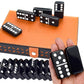 Vovotuzzi Double 6 Domino Set - Classic Black Acrylic Game for Adults & Kids, 7.42×5.04×1.44 inches, Perfect for Family Nights & Travel