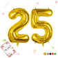 Smlpuame 40 Inch Number Balloon 0-9 Gold Large Number 25 Balloons,Digital Balloons For Birthday Party Celebration Decorations Su