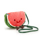 Jellycat Watermelon Plush Bag - 8.5 Crossbody & Shoulder Purse - Unique Fun Handbag for Kids and Adults