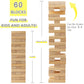 Gorock Giant Tumble Tower, Indoor Outdoor Stacking Timber Games For Kids Adults Family, 60 Pcs Wooden Block Building Family Game