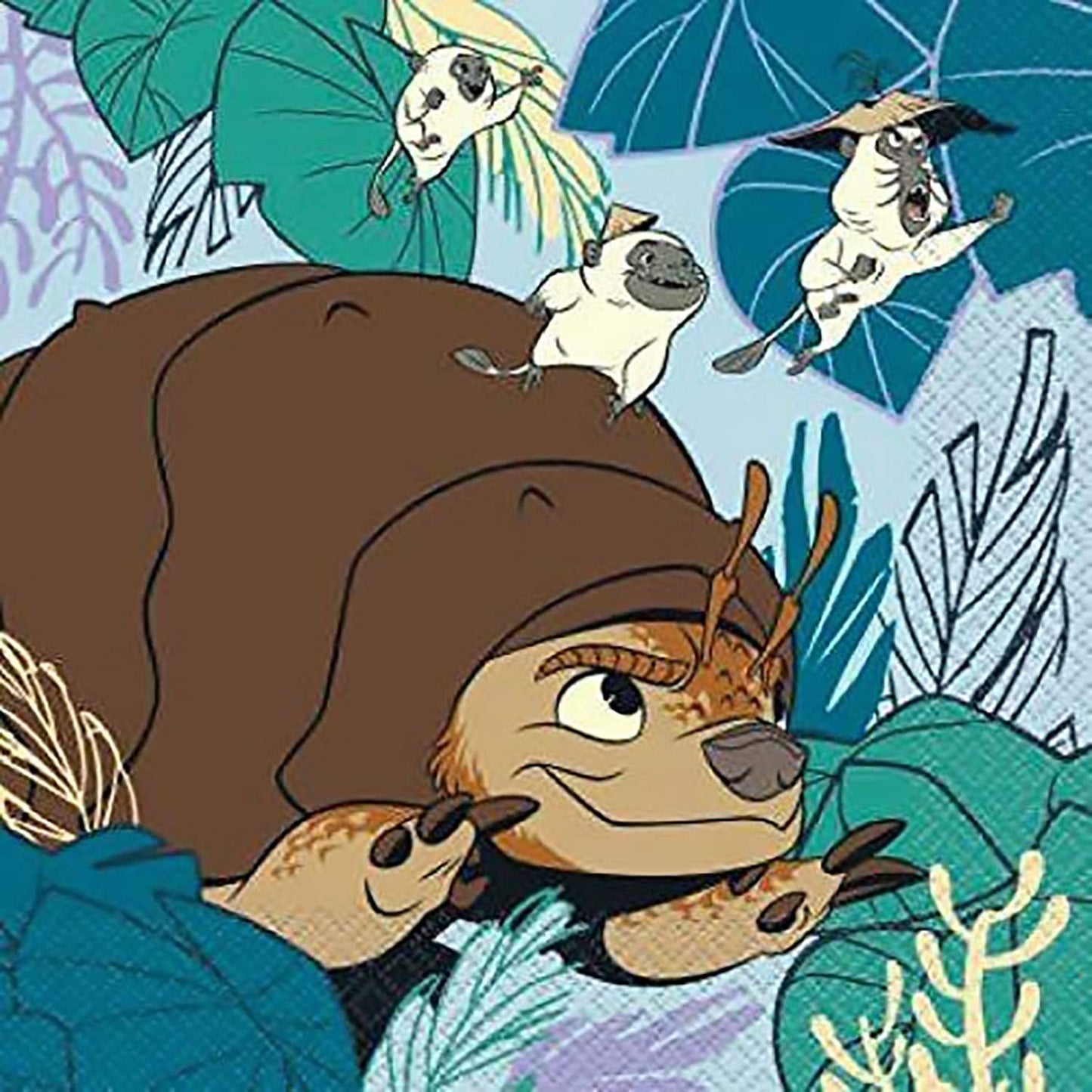 Unique Disney Raya and The Last Dragon Paper Luncheon Napkins, 6.5 x 6.5, Multicolor