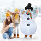 Stegosaurus Inflatable Snowman Costume Christmas Costume Funny Blow Up Snowman Costumes For Cosplay Party (Kid Snowman)