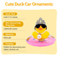 Wonuu Car Duck Rubber Duck Car Ornaments Duck Car Dashboard Decorations With Cute Headband Swim Ring Necklace Sunglasses, C-Male Crown&Pearl&Pink