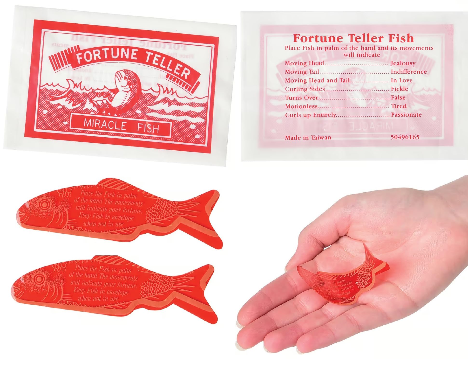 Zugar Land Large Mood Fortune Teller  Fish (3.5) Pack. Classic Old Time Favorite Party Favor for Kids and mature-themeds (216 Pack  Large)