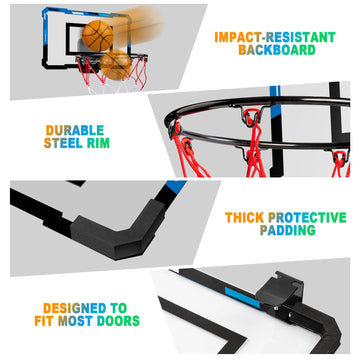 Loiley Basketball Hoop Indoor For Kids Adults With Scorer With 2 Scoring Methods, Door Room Basketball Mini Hoop With 3 Batterie