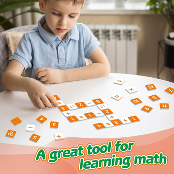 Kasfalci Math Games For Kids,Math Manipulatives,Card Board Games,Addition Subtraction Multiplication Division Learning Games,Num