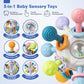 Baby Sensory Teething Toys Set, Montessori Baby Toys 6-12 Months, Incl Newborn Rattle Teether & Baby Blocks & Soft Stacking Rings, Ideal Baby Boy Girl Gifts, Infant Toys 0-3-6-9-12-18 Month