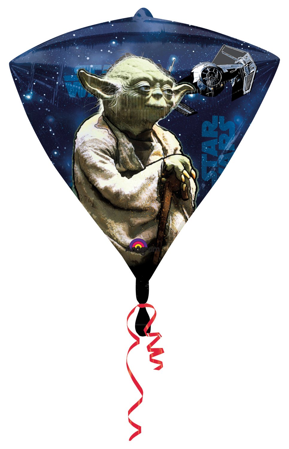 Rare Star Wars Diamondz 4 Sided Design Foil Balloon 15