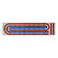 Sterling Games Folding Cribbage 3 Track Wooden Cribbage Board With Red White Blue Pegs For 3 Players