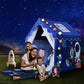 Yoiko Kids Play Tent For Boys, Large Toddlers Tent Indoor And Outdoor Playrooms, Children'S Game Astronaut Space World Playhouse Gift Toys, Kids Castle Large Fairy Playhouse Tent With Lighted Balls