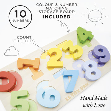Le Toy Van - Wooden Figures Counting Puzzle Toy | Suitable for Age 18+ Months