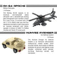 Apostrophe Games 5 Military Building Block Sets (728 Pieces) F/A-18 Hornet, F-14 Tomcat Fighter Jet, Ah-64 Apache Helicopter, M2