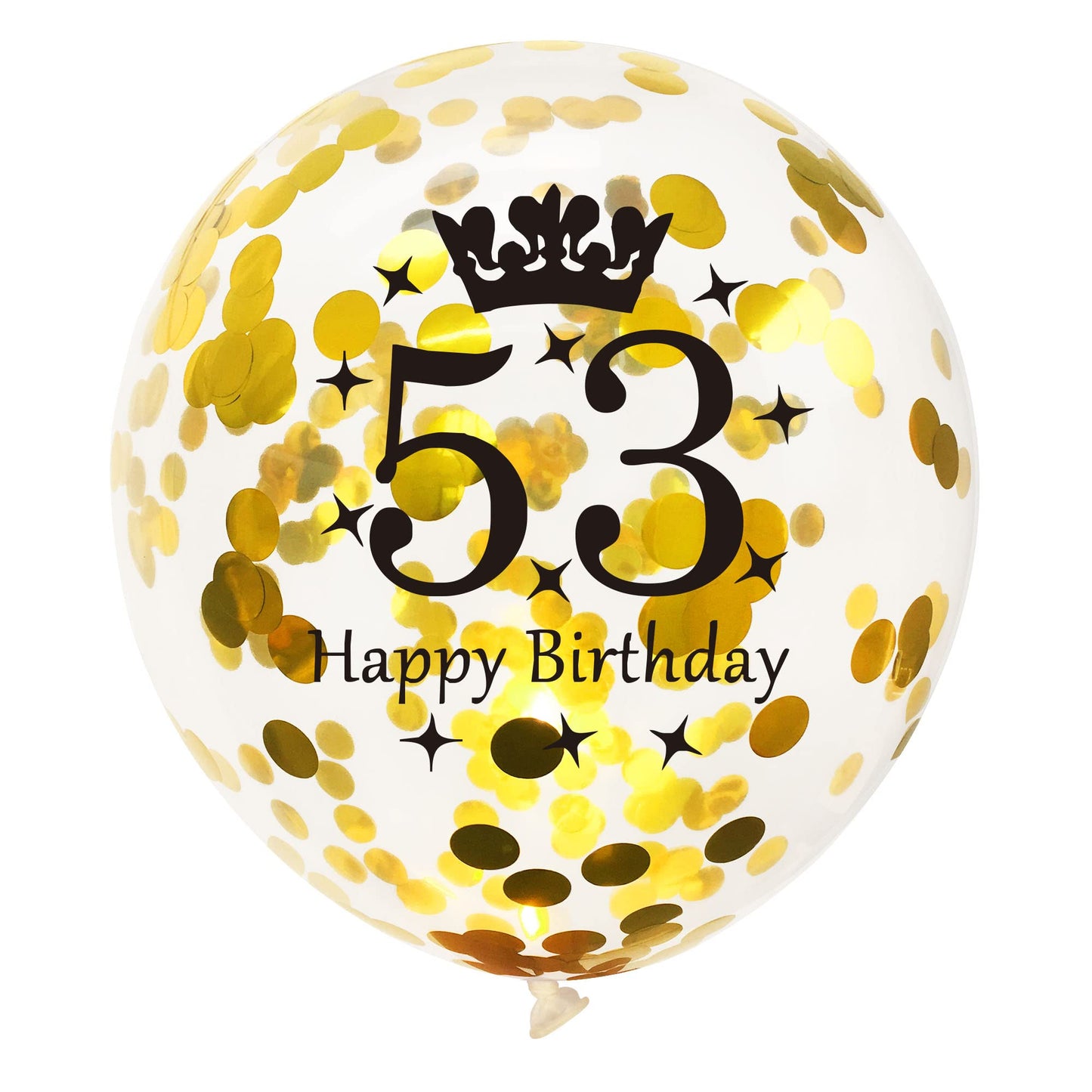 Shuntai 53 Birthday Decorations For Men Black And Gold 53Rd Birthday Balloons Women Happy Birthday Latex Confetti Balloon 53 Yea