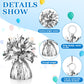 24 Pcs Balloon Weights Metallic Anchor Balloon Holder for Helium Balloons Heavy Table Weights and 1 Roll Iridescent Crimped Ribb