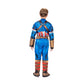 Marvel Captain America Official Youth Halloween Costume - Premium Quality Padded Jumpsuit With Plastic Mask (L) Blue