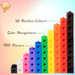 TOYLI 100 Piece Linking Cubes Set  Counting Blocks  STEM  Connecting Blocks  Math Manipulatives  Educational Toys for 5 Year Old