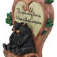 Ebros Black Bear Couple Under Heart Shaped Willow Tree Figurine Love Without Measure 6.75' Tall Forest Animal Love Tale For Anniversary Or Valentine'S Day Decor Statue