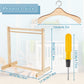 Civaner 22 Pcs Doll Garment Rack with Wooden Hangers for 18 Inch Dolls, White/Wood, Model CM-Civaner-3965