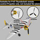 LEAMBE 3 Sets Spare RC Plane Propellers Compatible with F4U Corsair & P47 Thunderbolt Remote Control Airplane Nose Cone