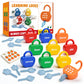 YYDeek Montessori Lock and Key Toddler Toys, Cause and Effect Sensory Learning Toys for 1 2 3 Year Old, Number Counting & Matchi