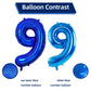 Number 9 Balloon 40 Inch, Dark Blue Big Number Balloon, Giant Foil 9 Balloons Number, Helium 9Th Birthday Balloons For Kids Boys