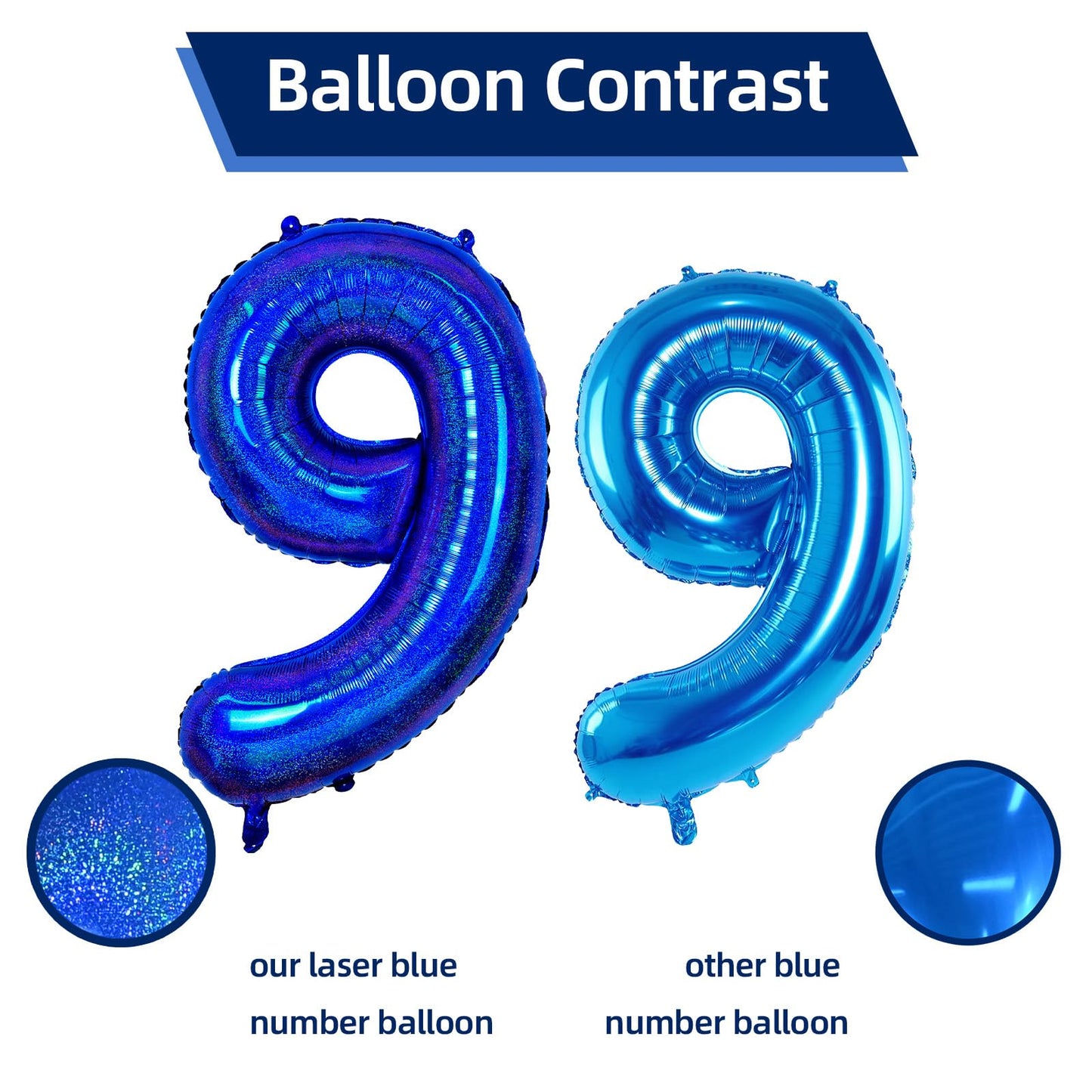 Number 9 Balloon 40 Inch, Dark Blue Big Number Balloon, Giant Foil 9 Balloons Number, Helium 9Th Birthday Balloons For Kids Boys