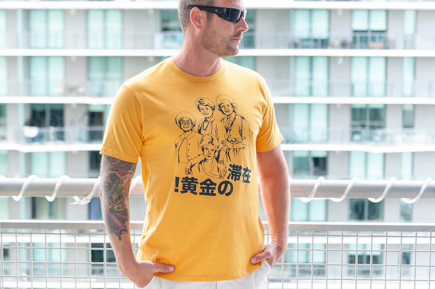 The Golden Girls 'Stay Golden Japan!' Men'S Mustard T-Shirt | Xx-Large