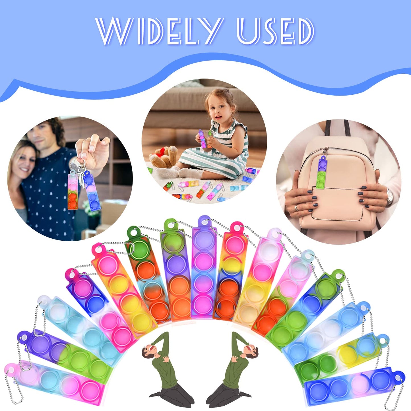 Bicman 150Pcs Pop Fidget Toys Bulk Easter Egg Fillers Party Favors For Kids Sensory Toys Party Bag Fillers Stress Reliever Anti-Anxiety Desk Toy Stuffers