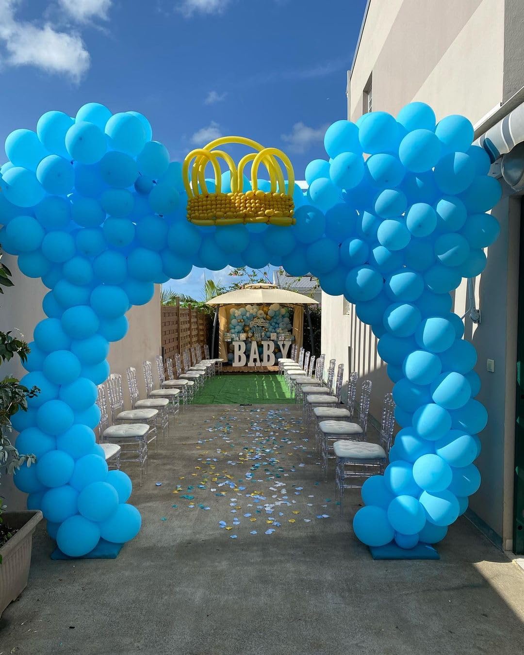 Kbzvnaf Blue Balloons Latex Party Balloons - 50 Pack 12 Inch Helium Matte Blue Balloons For Birthday Wedding Baby Shower Gender