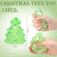 Meooeck 12 Pcs Christmas Tree Stress Relief Toy Christmas Party Favors Stress Balls for mature-themed Toys for Xmas Birthday Party Favors Classroom Goodie Bag Fillers Stocking Stuffer Gifts Supplies