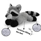 Hideekoog Stuffed Animal for Kids 12 inch Realistic Animal Plush Toy Lying Down Posture Animals Plush for Boys Girls mature-themed Birthday Hug Teaching(L-Raccoon)