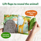 Skillmatics Peek-A-Boo Jungle Book - Soft Cloth Crinkle Book for Babies & Toddlers, Sensory Play, Polyester, Model SKILL332PBJ