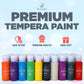 Kids Tempera Paint Set | Value Pack Includes 40 Washable Non-Toxic Colorful Paints (2oz bottles) & 15 Brushes | Metallic, Neon,