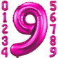 9 Balloon Number Hot Pink 9 Birthday Balloon 40 Inch Foil Mylar Large 9 Balloon Numbers For Birthday Party Anniversary Festival