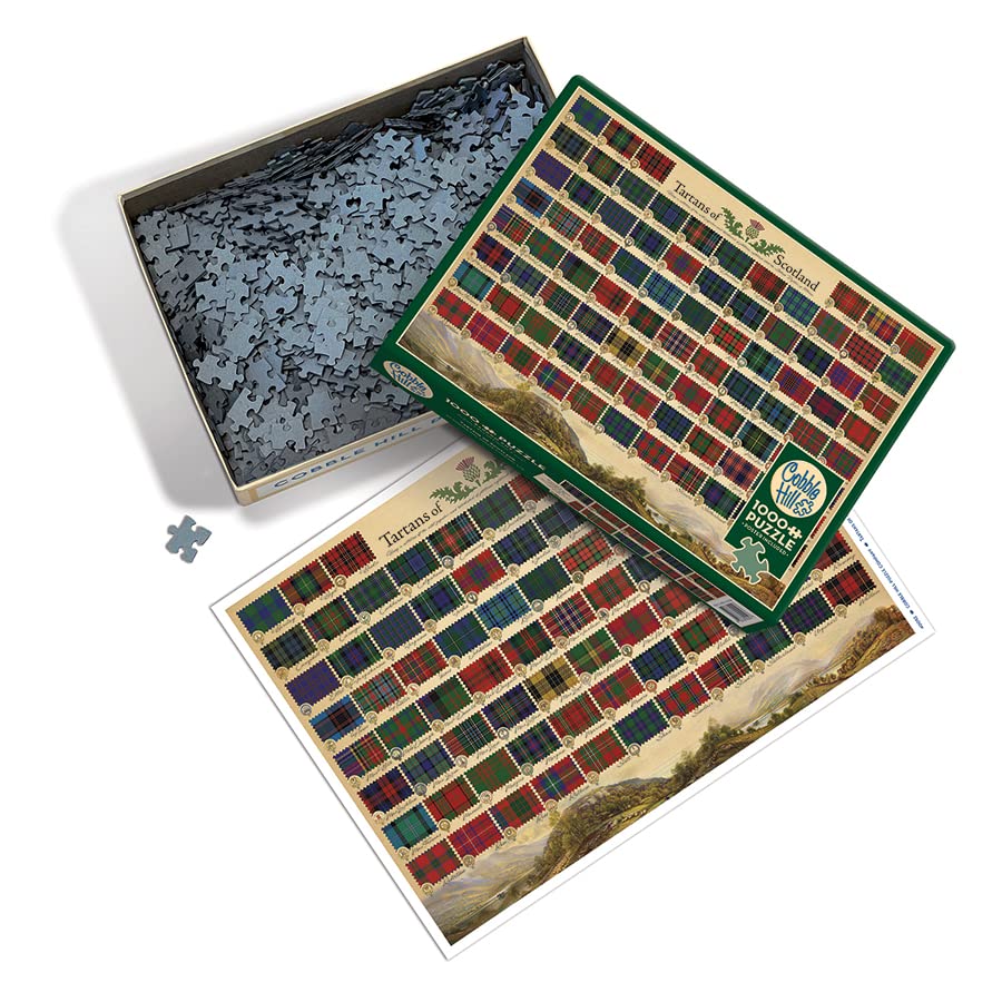 Cobble Hill 1000 Piece Puzzle - Tartans Of Scotland - Sample Poster Included