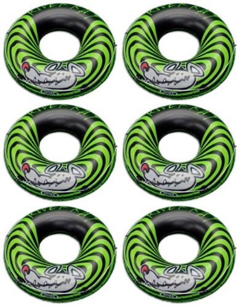 Intex 6-Pack River Rat 48-Inch Inflatable Tubes For Lake/Pool/River | 6 X 68209E