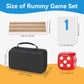 Timissu Rummy Cube Game for 6 Players - 160 Tiles, Wooden Racks, Travel Size, Multiple Colors, Classic Family Board Game