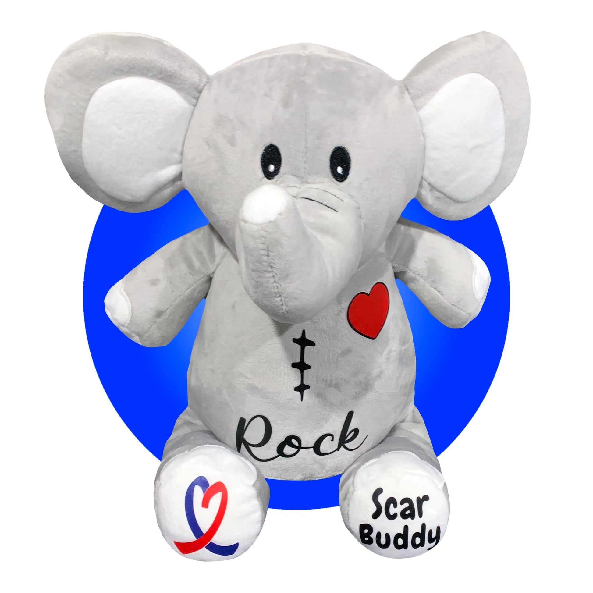 Scar Buddy Stuffed Animal - Personalized 17'' Heart Surgery Recovery Gift - Gifts For Open Heart Surgery - Custom Scar Buddy - H