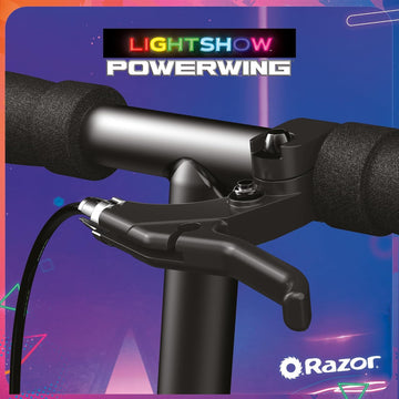 Razor Powerwing Lightshow Caster Scooter, Black, One Size