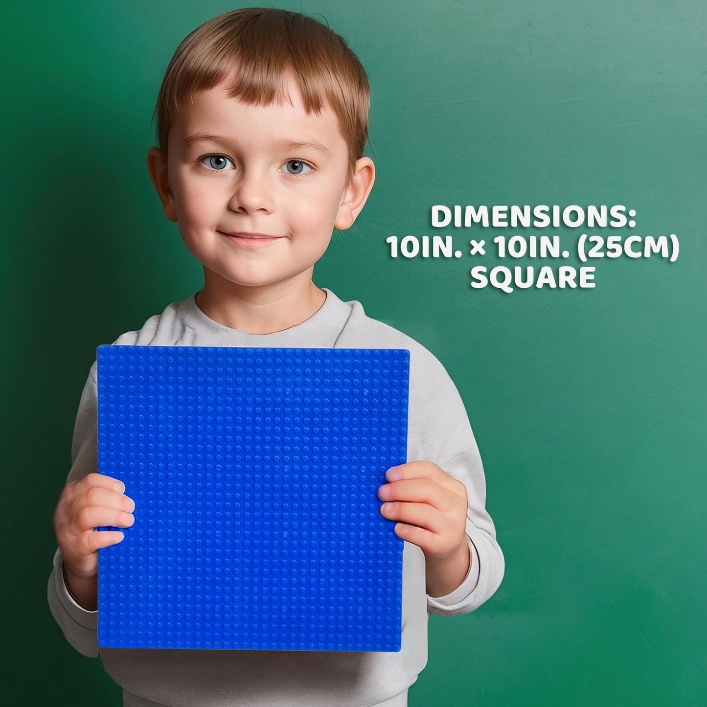 Pairez Toys Classic Base Plates For Building, 10' X10” Baseplates Multipack, Compatible With All Major Brands, 8 Pack, Building Brick Plates For Tables, Mats (Green & Blue)