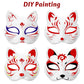 XYBHRC Cat Mask, 20PCS Therian Masks White Cat Masks Blank DIY Halloween Mask Animal Half Facemasks Masquerade Cosplay Party (20