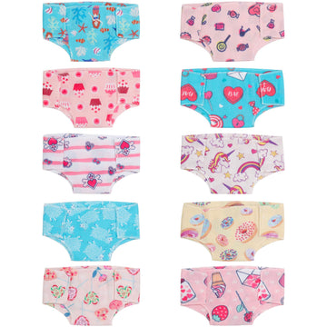 Sotogo 10 Pieces Doll Diapers Doll Underwear Doll Underpants Doll Accessories For 14-18 Inch Baby Dolls And American Doll