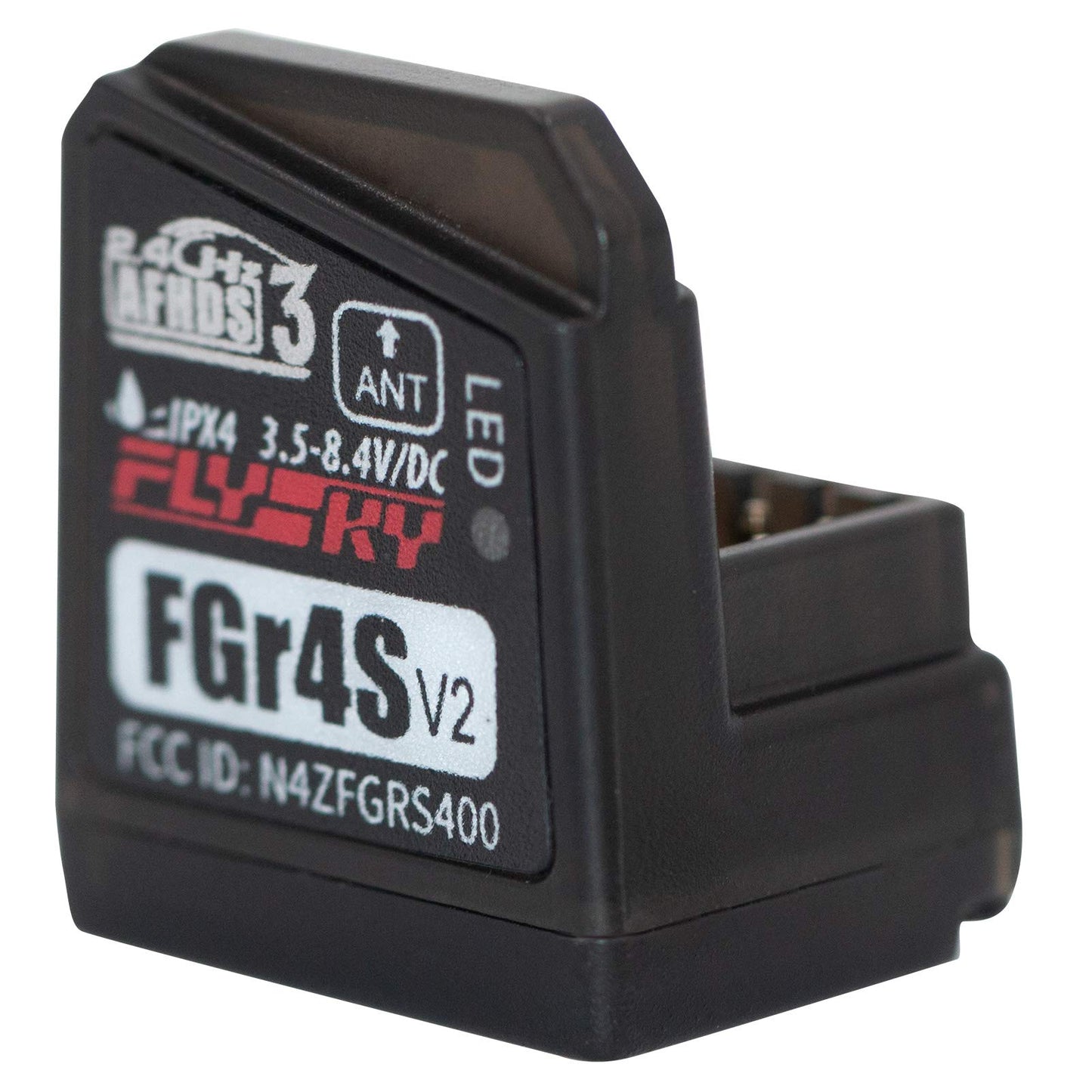 GoolRC Flysky FGr4S V2 Receiver, 2.4GHz 4CH AFHDS 3 Remote Control Receiver Built-in Single Antenna PWM/PPM/I-Bus Output Compati