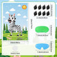 Pin The Tail On The Zebra Party Games For Kids Wild Animal Birthday Party Decorations, For Jungle Safari Party Decorations Zoo Party Supplies For Boys Girls, Large Zebra Poster With 56 Tail Stickers