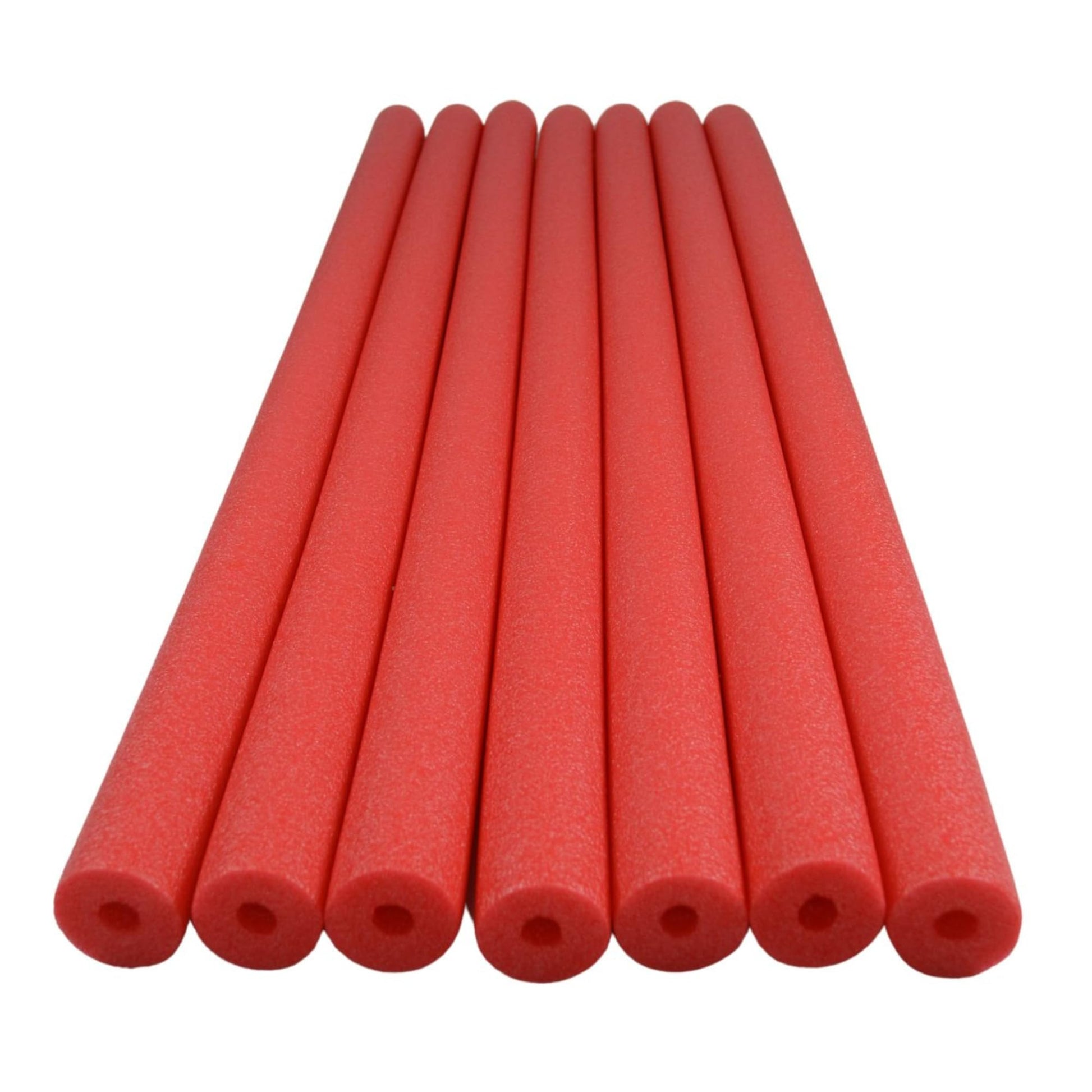 Pool Swim Noodle, Fixfind 7 Pack 52 Inch Hollow Foam Pool Swim Noodle, Bright Foam Noodles For Swimming, Floating And Craft Projects (Red)