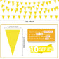 Tatuo 820 Ft 500 Pcs Pennant Banner Flag String Hanging Triangle Bunting Flag For Party Celebration Holiday Wedding Decoration, 10 Set (Yellow)